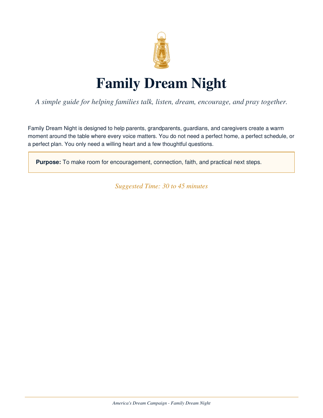 Family Dream Night guide preview